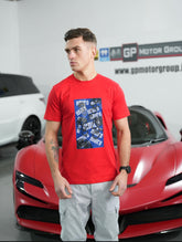 Men's Red Skull Blue T-Shirt